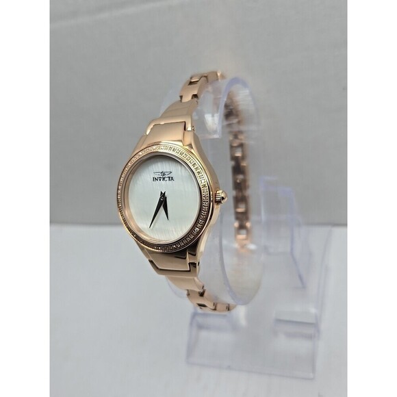 Invicta Angel Lady Quartz Stainless Steel Rose Gold Womens Watch New Battery MOP main image 4